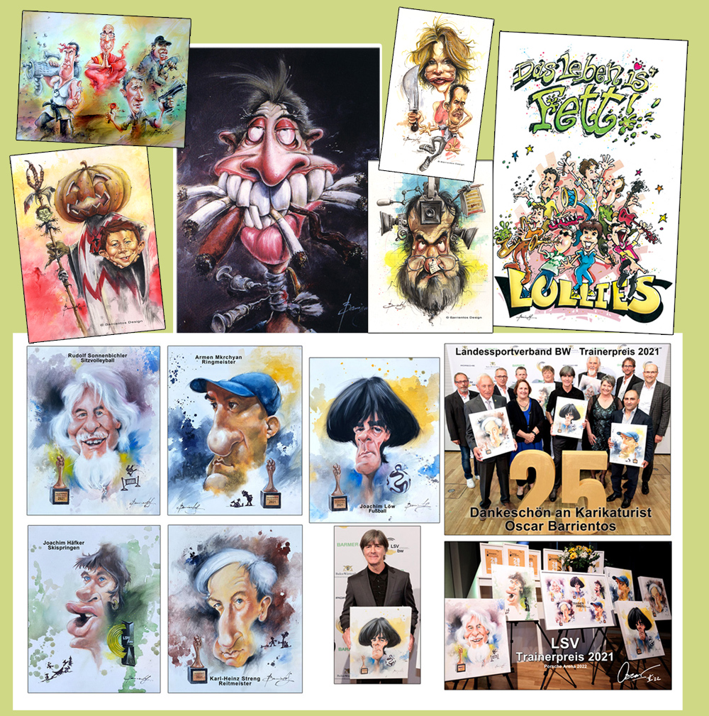 caricaturas en vivo con oscar barrientos